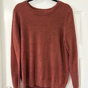 Women's Chenille Rust Sweater